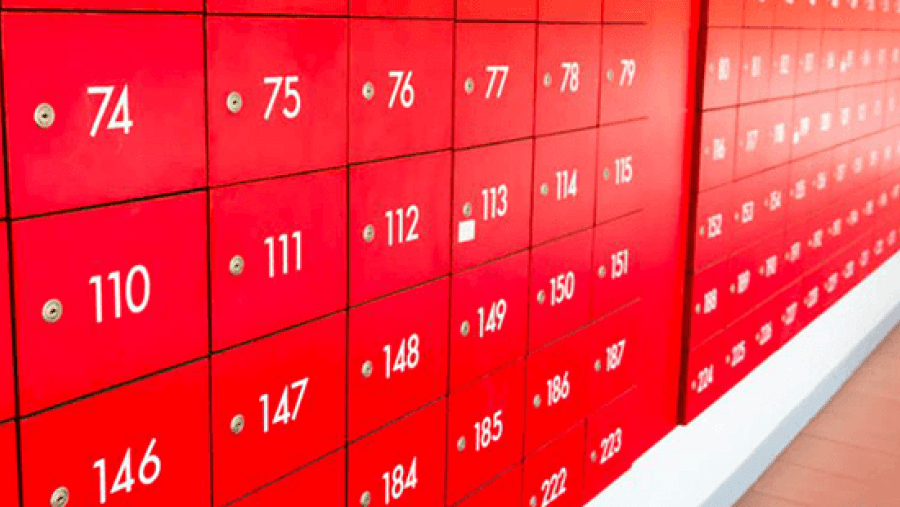 A wall of PO boxes